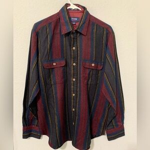Arrow Sportswear Men Casual Long Sleeve Collared Button down T-Shirt Size M